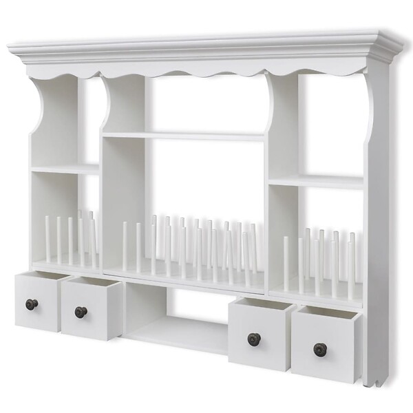 VIDAXL - vidaXL Armoire murale de cuisine en bois Blanc - large