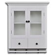 VIDAXL - vidaXL Placard mural de cuisine avec porte en verre Bois blanc - vignette