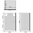 VIDAXL - vidaXL Armoire en verre suspendue "Lyon" Noir 40x31x60 cm - vignette