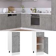 VIDAXL - vidaXL Armoire de plancher à tiroir "Lyon" Gris béton 30x46x81,5 cm - vignette