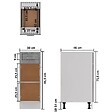 VIDAXL - vidaXL Armoire de plancher à tiroir "Lyon" Gris béton 30x46x81,5 cm - vignette