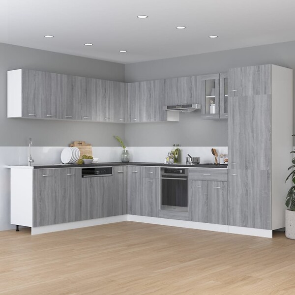 VIDAXL - vidaXL Armoire de plancher à tiroir "Lyon" Sonoma gris 60x46x81,5 cm - large