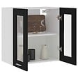 VIDAXL - vidaXL Armoire en verre suspendue "Lyon" Noir 60x31x60 cm - vignette