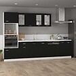 VIDAXL - vidaXL Armoire de plancher "Lyon" Noir Bois d'ingénierie - vignette