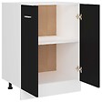 VIDAXL - vidaXL Armoire de plancher "Lyon" Noir Bois d'ingénierie - vignette