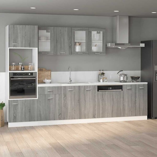 VIDAXL - vidaXL Armoire de plancher "Lyon" Sonoma gris 60x46x81,5 cm - large