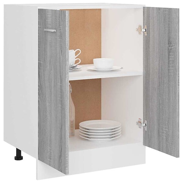 VIDAXL - vidaXL Armoire de plancher "Lyon" Sonoma gris 60x46x81,5 cm - large