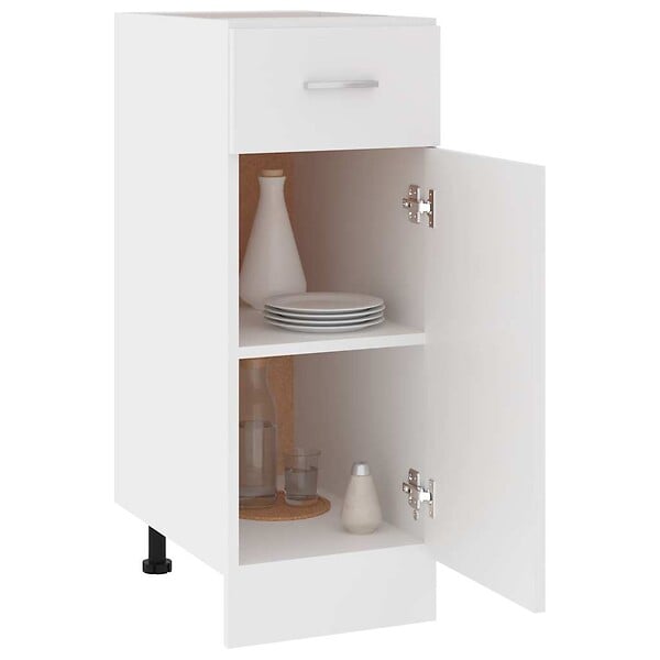 VIDAXL - vidaXL Armoire de plancher à tiroir "Lyon" Blanc 30x46x81,5cm - large