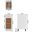 VIDAXL - vidaXL Armoire de plancher à tiroir "Lyon" Blanc 30x46x81,5cm - vignette