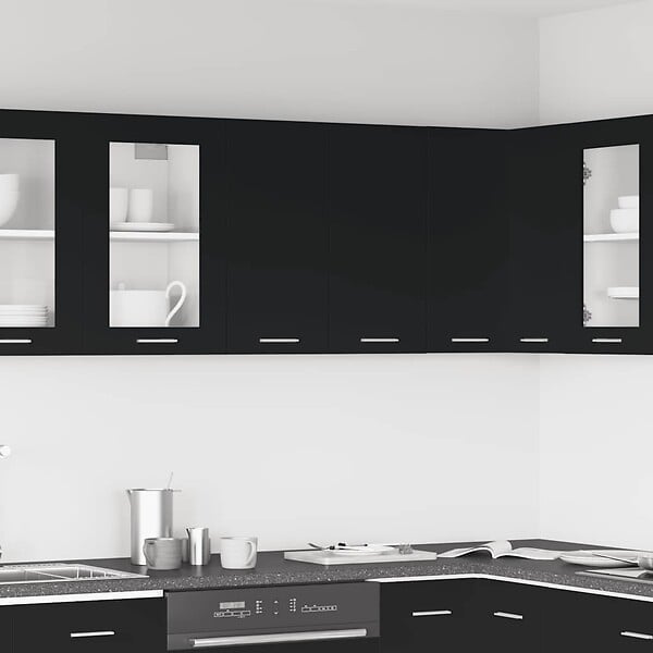 VIDAXL - vidaXL Armoire suspendue "Lyon" Noir 60x31x60 cm Bois d'ingénierie - large