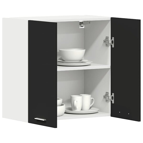 VIDAXL - vidaXL Armoire suspendue "Lyon" Noir 60x31x60 cm Bois d'ingénierie - large