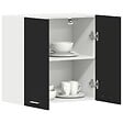 VIDAXL - vidaXL Armoire suspendue "Lyon" Noir 60x31x60 cm Bois d'ingénierie - vignette