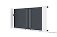 CASANOOV - Casanoov Portail coulissant 4 m GIONA H.160  cm aluminium gris - vignette