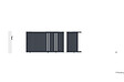 CASANOOV - Casanoov Portail coulissant 4 m GIONA H.160  cm aluminium gris - vignette