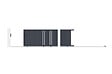 CASANOOV - Casanoov Portail coulissant 4 m GIONA H.140 aluminium gris - vignette