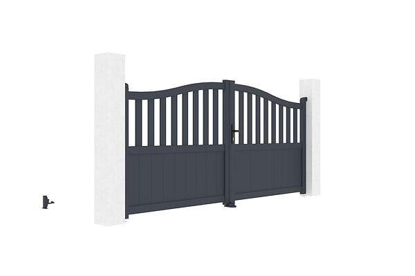 CASANOOV - Casanoov Portail battant 3 m MEIJE H.140  cm aluminium gris - large