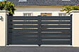 CASANOOV - Casanoov Portail battant 3 m VOGEL H.140  cm aluminium gris - vignette