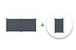 CASANOOV - Casanoov Portail battant 4 m EIGER H.180  cm + Portillon 1m EIGER H.180  cm aluminium gris - vignette