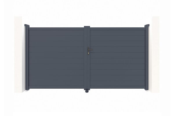 CASANOOV - Casanoov Portail battant 3 m EIGER H.180  cm aluminium gris - large
