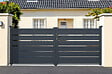 CASANOOV - Casanoov Portail battant 3 m VOGEL H.120  cm aluminium gris - vignette
