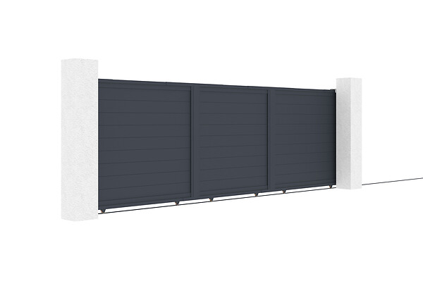 CASANOOV - Casanoov Portail coulissant 5 m EIGER H.140  cm aluminium gris - large
