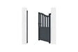 CASANOOV - Casanoov Portillon 1m MEIJE H.140  cm aluminium gris - vignette
