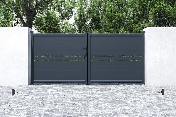 CASANOOV - Casanoov Portail battant 3,5 m CIMONE H.160 aluminium gris - large