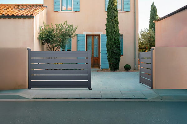 CASANOOV - Casanoov Portail battant 4 m VOGEL H.120  cm aluminium gris - large