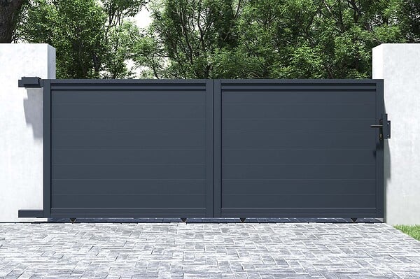 CASANOOV - Casanoov Portail coulissant 3,5 m EIGER H.140  cm aluminium gris - large