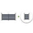 CASANOOV - Casanoov Portail battant 3 m VOGEL H.140  cm + Portillon 1m VOGEL H.140  cm aluminium gris - vignette