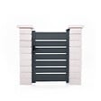 CASANOOV - Casanoov Portail battant 3 m VOGEL H.140  cm + Portillon 1m VOGEL H.140  cm aluminium gris - vignette