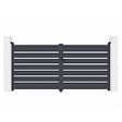 CASANOOV - Casanoov Portail battant 3 m VOGEL H.140  cm + Portillon 1m VOGEL H.140  cm aluminium gris - vignette