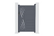 CASANOOV - Casanoov Portail coulissant 4 m VELETA H.160  cm + Portillon 1m VELETA H.160  cm aluminium gris - vignette