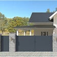 CASANOOV - Casanoov Portail battant 3 m EIGER H.180  cm + Portillon 1m EIGER H.180  cm aluminium gris - vignette