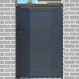 CASANOOV - Casanoov Portail battant 3 m EIGER H.180  cm + Portillon 1m EIGER H.180  cm aluminium gris - vignette
