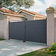 CASANOOV - Casanoov Portail battant 3 m EIGER H.140  cm + Portillon 1m EIGER H.140  cm aluminium gris - vignette