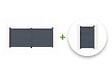 CASANOOV - Casanoov Portail battant 3,5 m EIGER H.160  cm + Portillon 1m EIGER H.160  cm aluminium gris - vignette