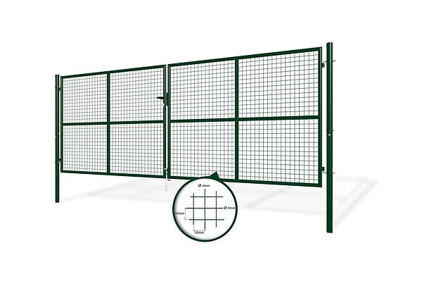 CASANOOV - Casanoov Portail battant grillagé 4 m OLGA H.150  cm Vert - large