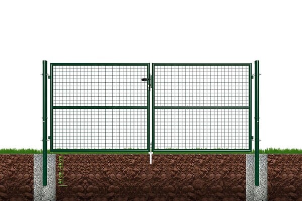 CASANOOV - Casanoov Portail battant grillagé 3 m OLGA H.130  cm Vert - large