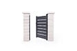 CASANOOV - Casanoov Portillon 1m VOGEL H.140  cm aluminium gris - vignette