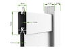 CASANOOV - Casanoov Portillon aluminium 1 m H.160   cm blanc EIGER - vignette