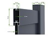 CASANOOV - Casanoov Portillon 1m VOGEL H.120  cm aluminium gris - vignette