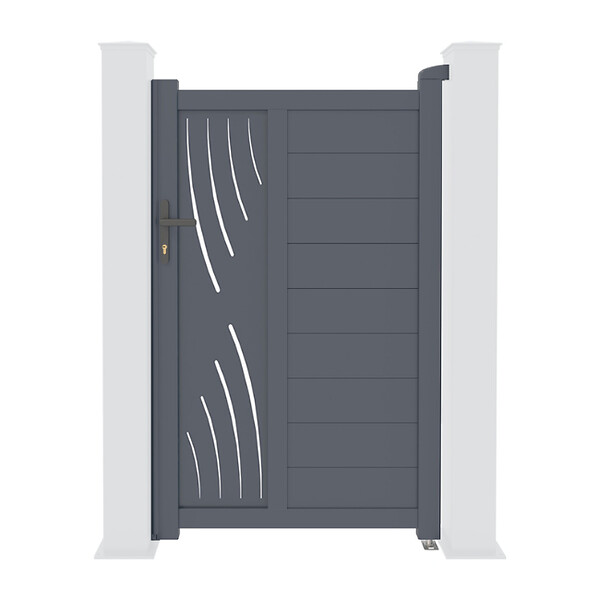CASANOOV - Casanoov Portillon 1m VELETA H.160  cm aluminium gris - large
