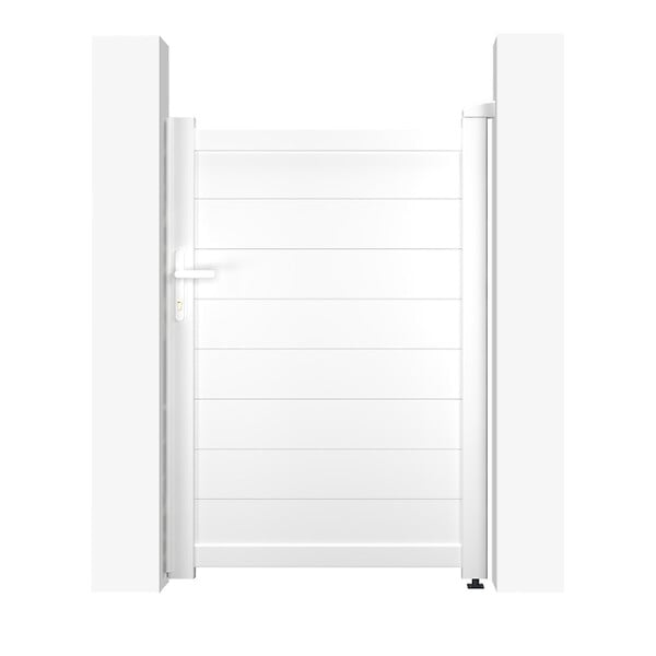 CASANOOV - Casanoov Portillon 1m EIGER H.140  cm aluminium blanc - large