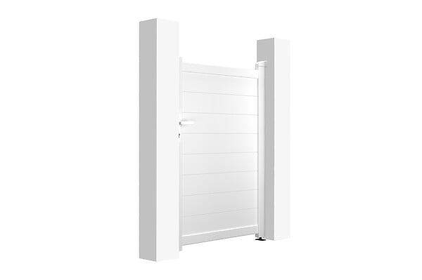 CASANOOV - Casanoov Portillon 1m EIGER H.140  cm aluminium blanc - large