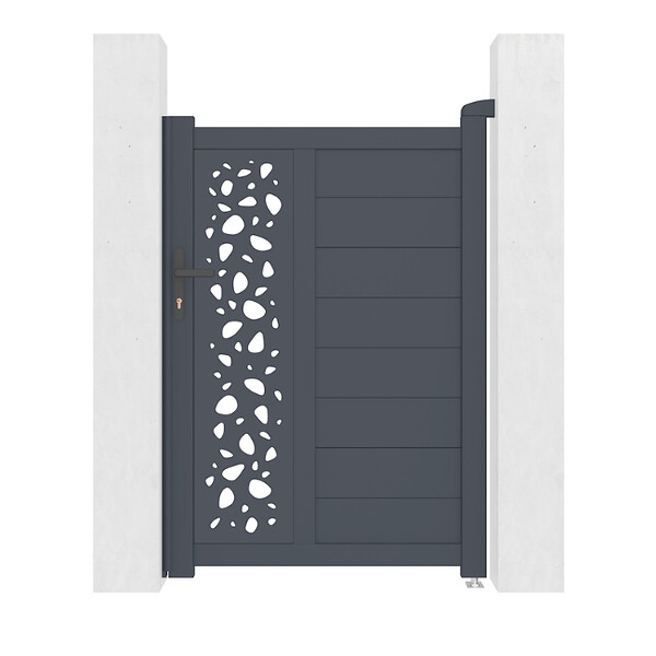CASANOOV - Casanoov Portillon 1m SUNNY H.140  cm aluminium gris - large