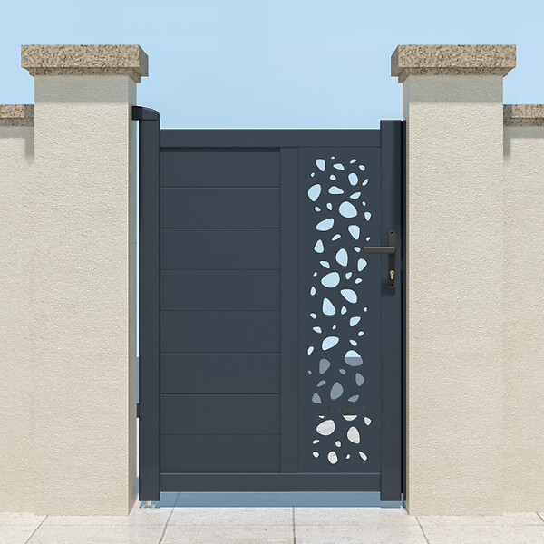 CASANOOV - Casanoov Portillon 1m SUNNY H.140  cm aluminium gris - large