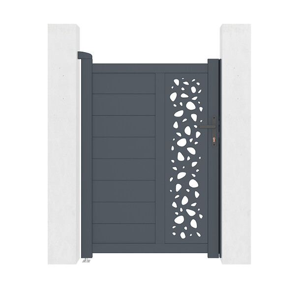 CASANOOV - Casanoov Portillon 1m SUNNY H.140  cm aluminium gris - large