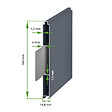 CASANOOV - Casanoov Portillon 1m SUNNY H.140  cm aluminium gris - vignette