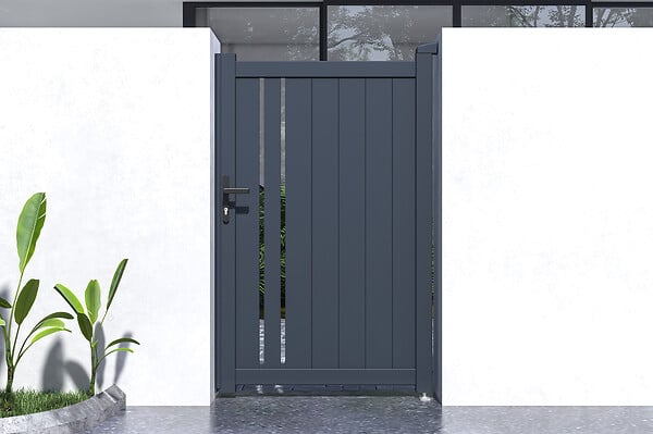 CASANOOV - Casanoov Portillon 1m GIONA H.160  cm aluminium gris - large